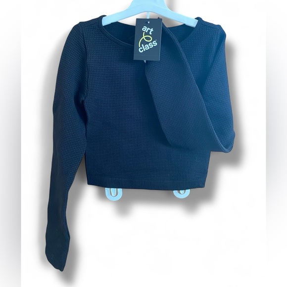 Art Class Black Textured Long Sleeve Top - Picture 1 of 1